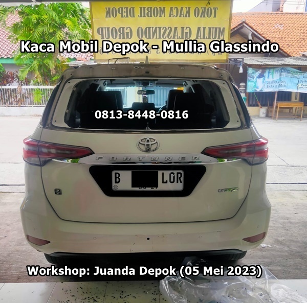 Ganti Kaca Mobil Belakang Toyota Fortuner VRZ Depok Original