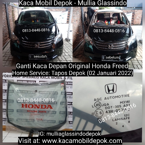 Pemasangan Kaca Mobil Depan Honda Freed Original di Depok Murah